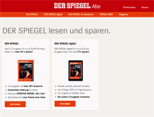 Tablet Screenshot of abo.spiegel.de